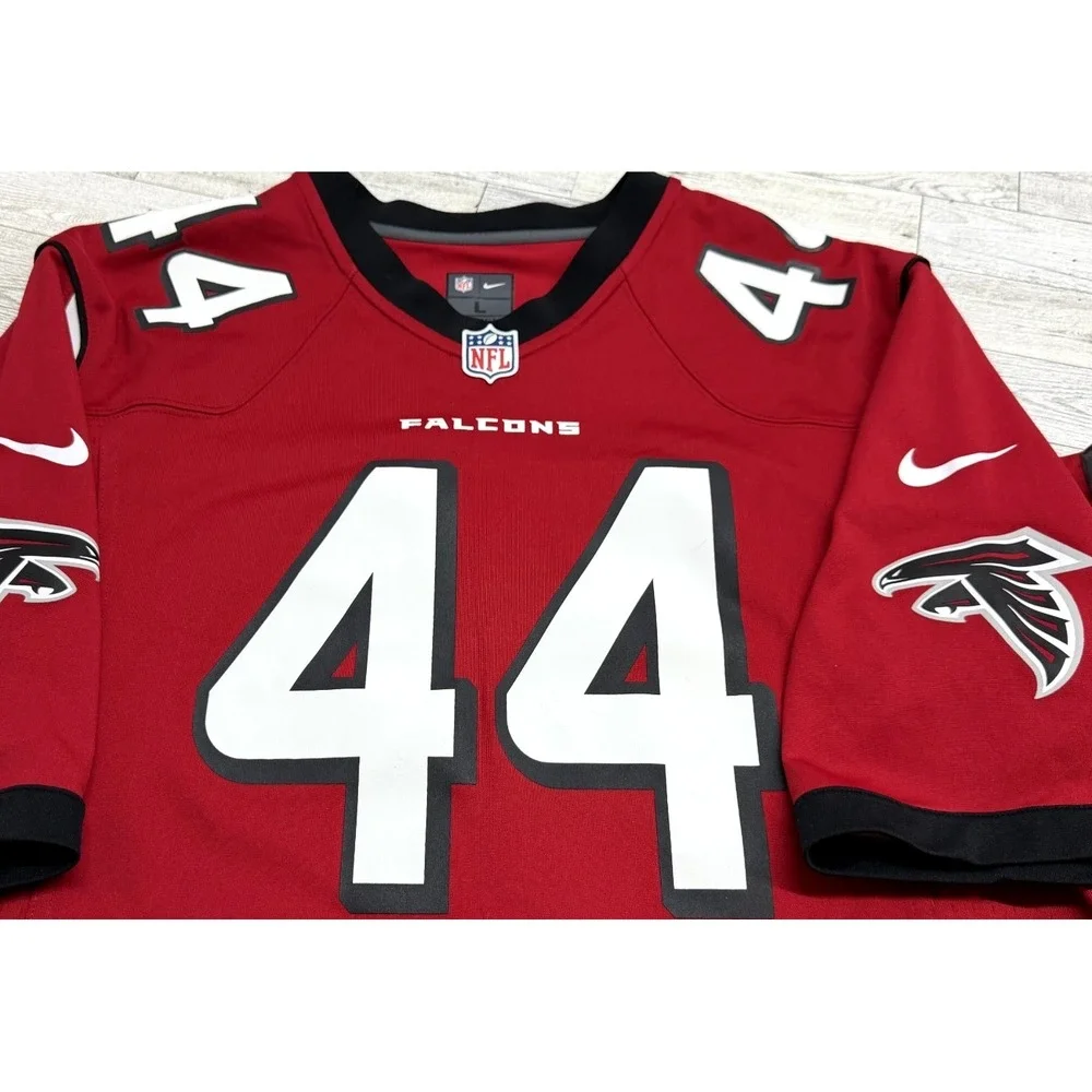Nike Atlanta Falcons Beasley Jr #44 NFL Red Super Bowl 51 On Field Jersey LARGE